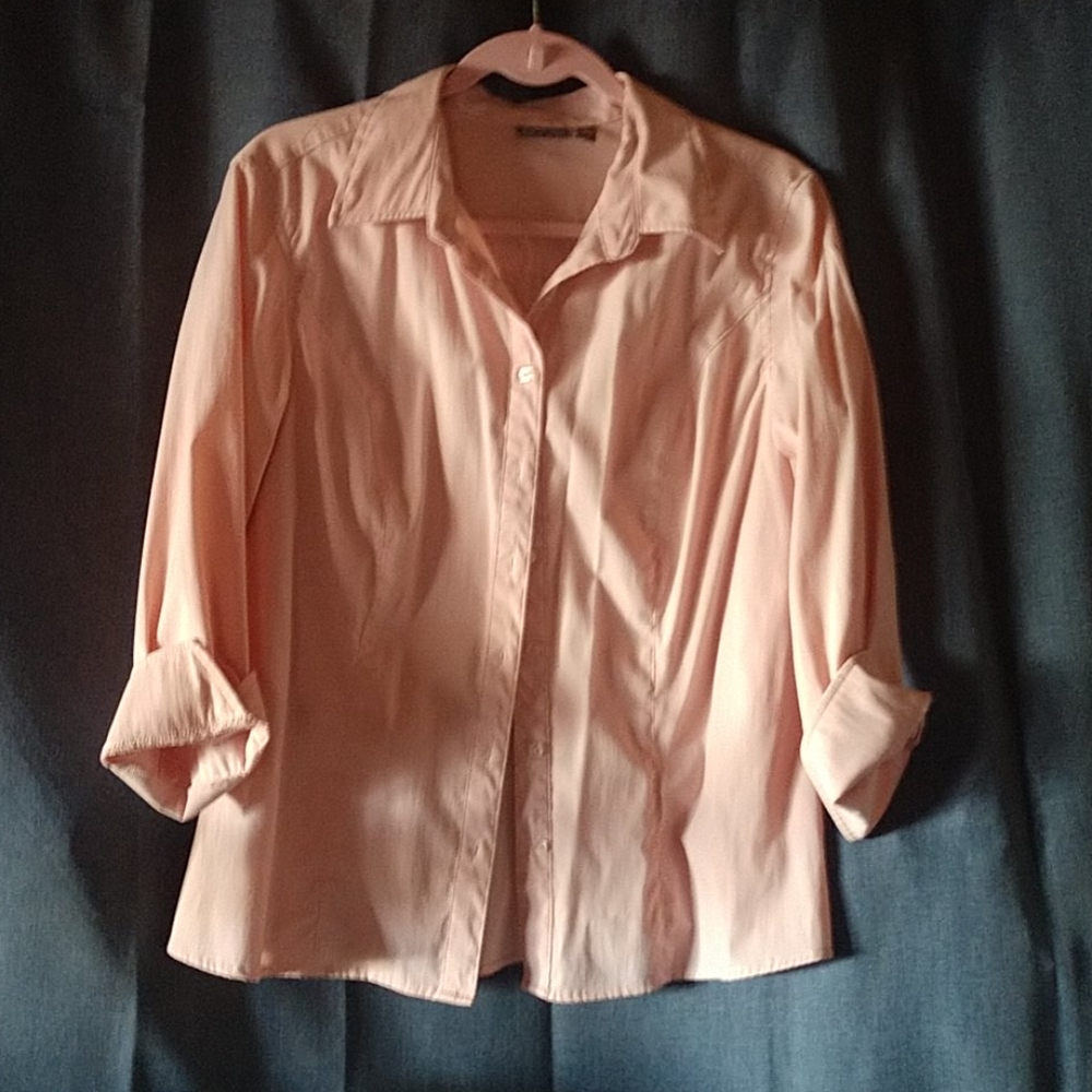 Fitted Pink Button Up